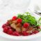 Magret de canard aux framboises